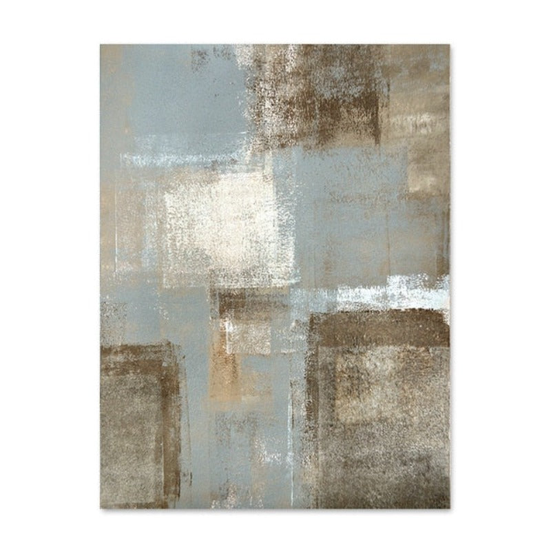 Vintage Gray And Beige Trend Abstract- Canvas Wall Art Painting