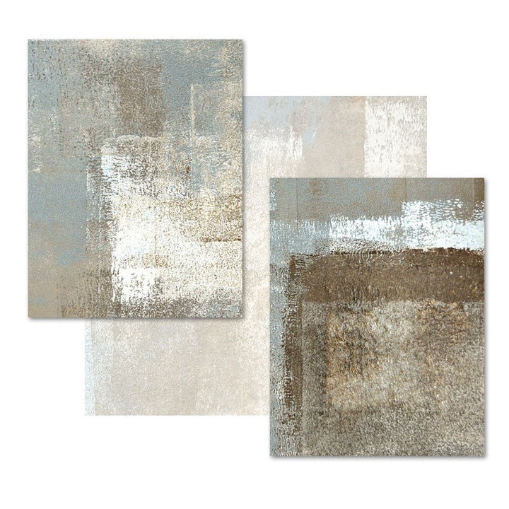 Vintage Gray And Beige Trend Abstract- Canvas Wall Art Painting