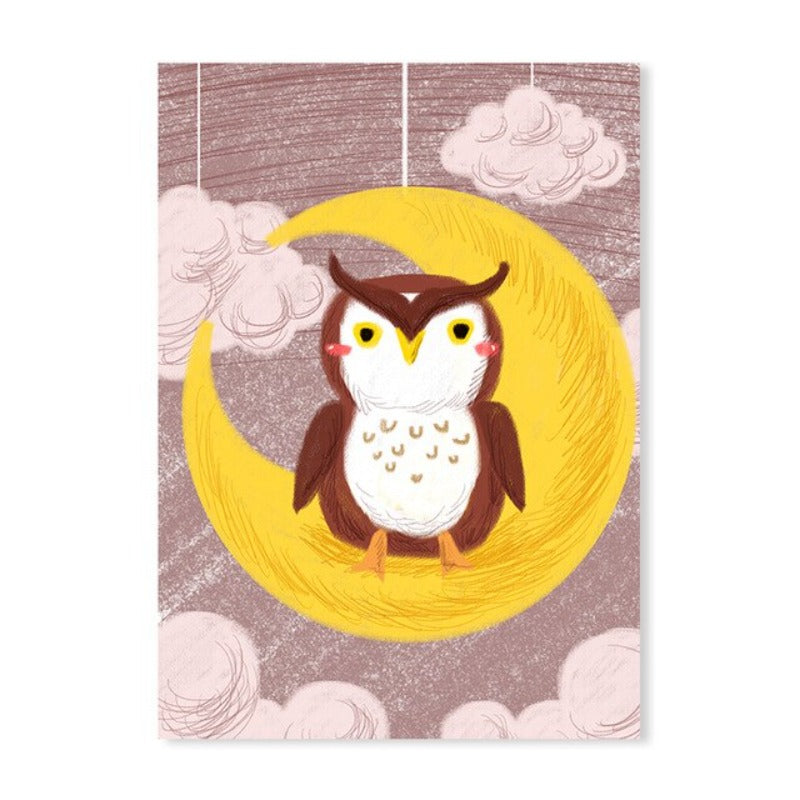 Cartoon Animals Nursery - Canvas Wall Art Painting