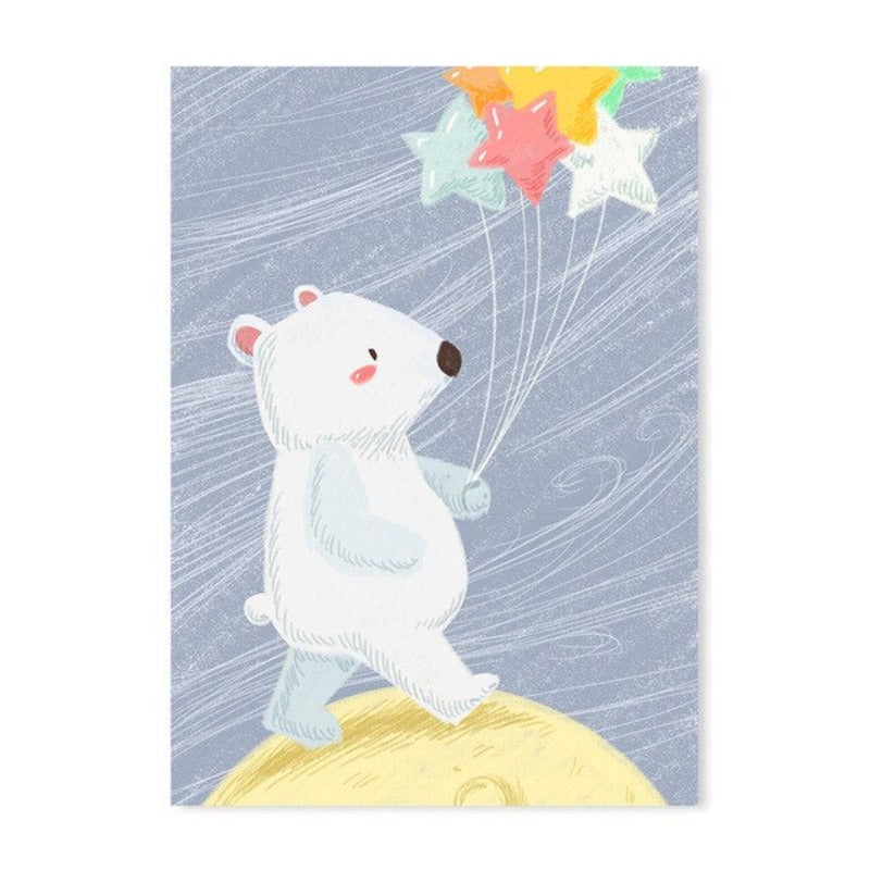 Cartoon Animals Nursery - Canvas Wall Art Painting
