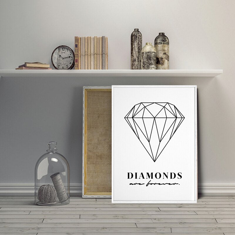 Diamonds Are Forever - Canvas Wall Art Painting