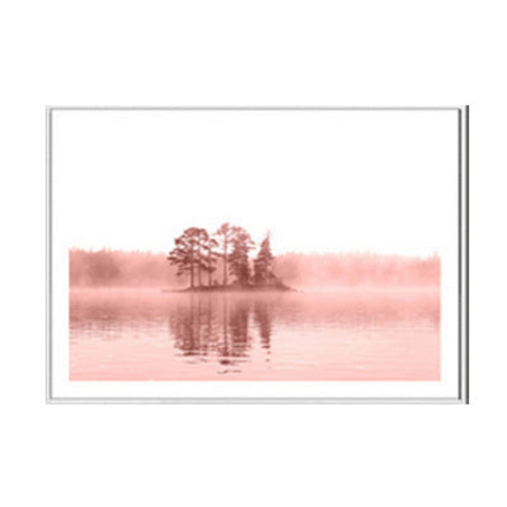 Flamingo In Landscape - Canvas Wall Art Painting