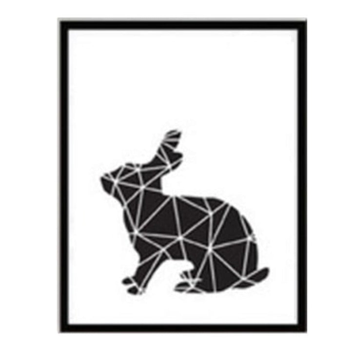 Minimalist Geometric Deer - Canvas Wall Art Painting