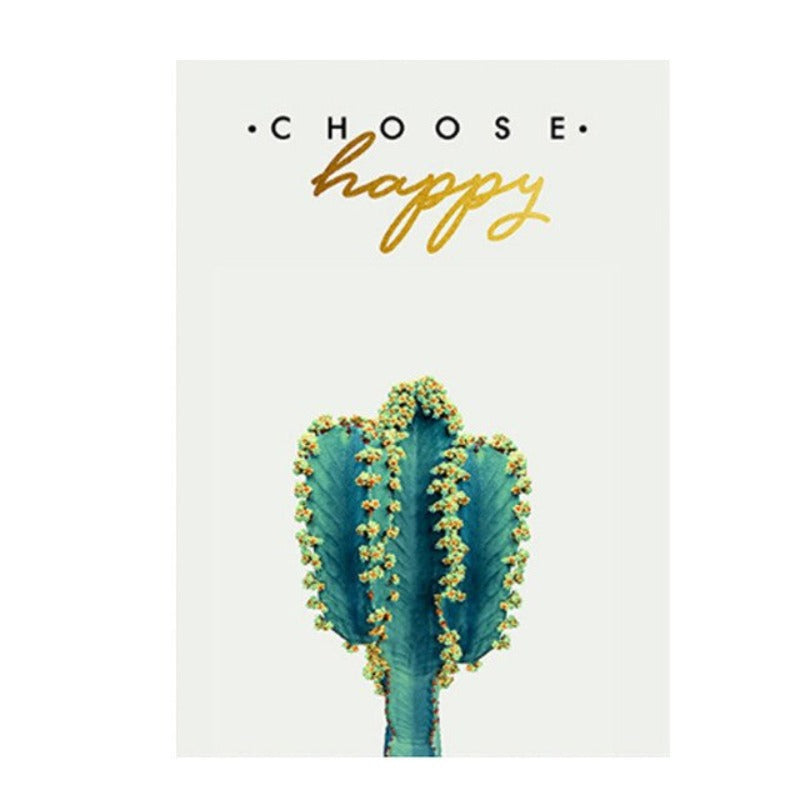 Life Quote Cactus  - Canvas Wall Art Painting