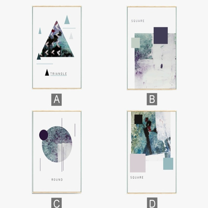 Geometric Nordic Shapes - Canvas Wall Art Painting