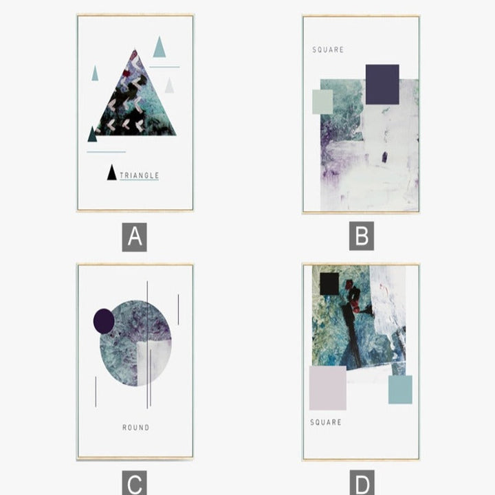Geometric Nordic Shapes - Canvas Wall Art Painting