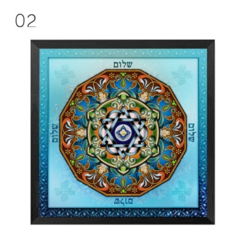Mandala Ornament Thangka Yoga - Canvas Wall Art Painting