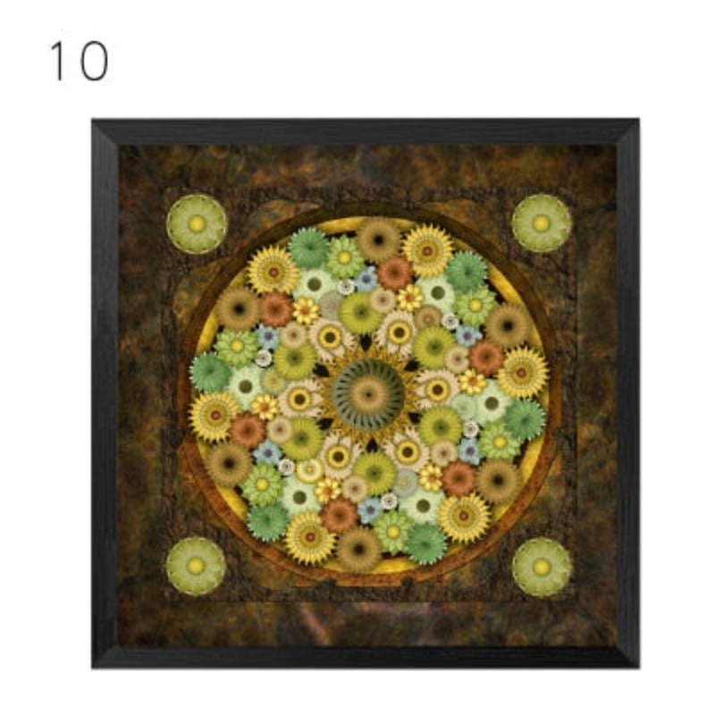 Mandala Ornament Thangka Yoga - Canvas Wall Art Painting