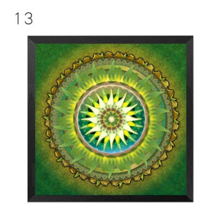 Mandala Ornament Thangka Yoga - Canvas Wall Art Painting