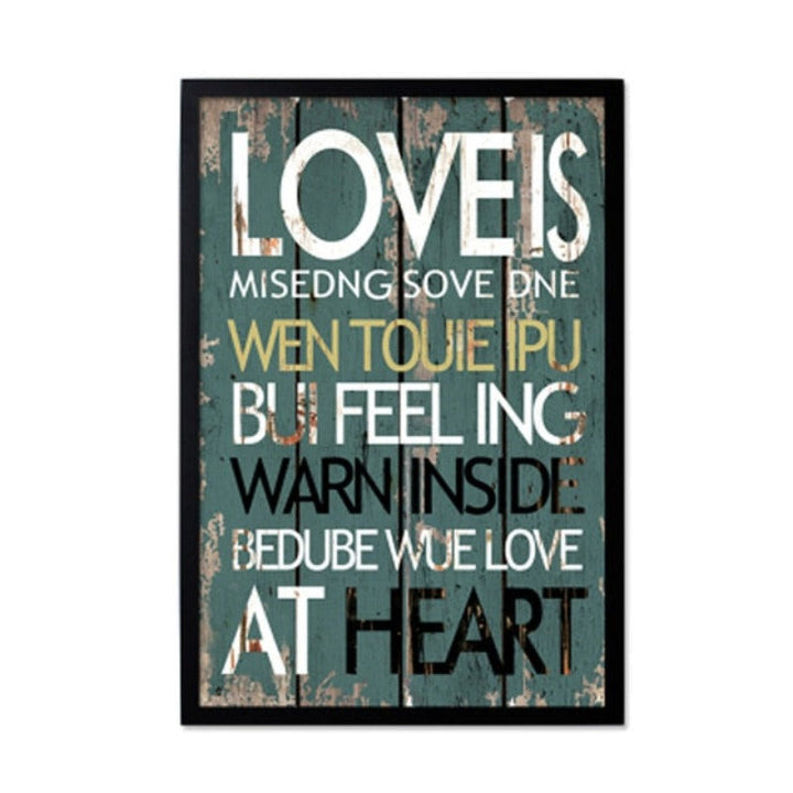 Vintage Europe Posters Love - Canvas Wall Art Painting