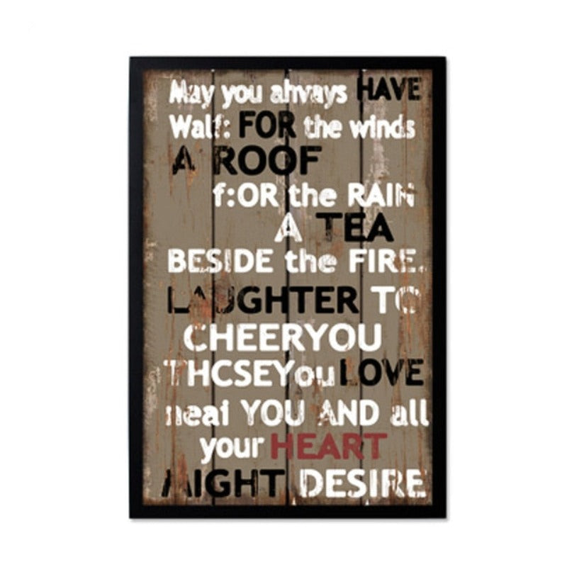 Vintage Europe Posters Love - Canvas Wall Art Painting
