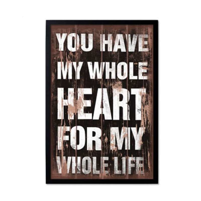 Vintage Europe Posters Love - Canvas Wall Art Painting
