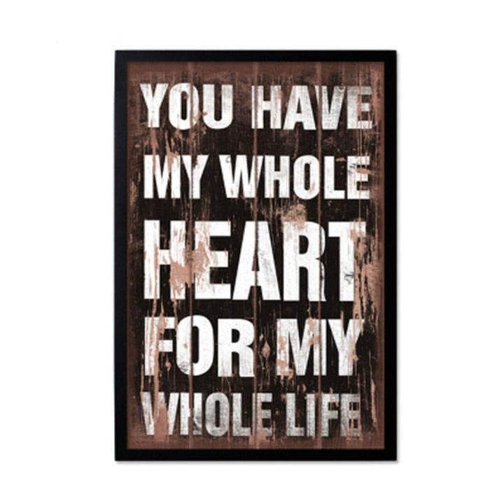 Vintage Europe Posters Love - Canvas Wall Art Painting