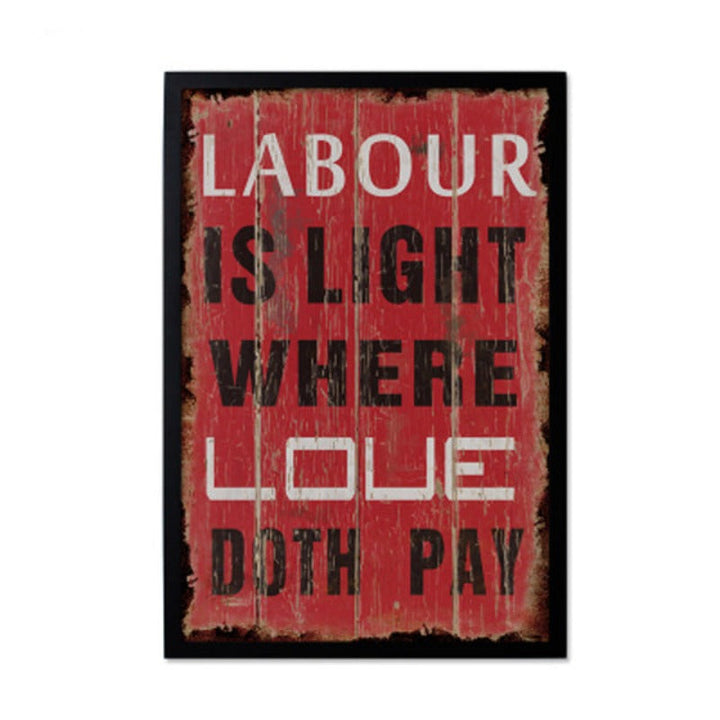 Vintage Europe Posters Love - Canvas Wall Art Painting