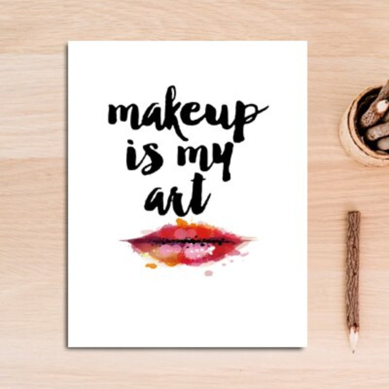 Fashion Makeup Girl Decorative - Canvas Wall Art Painting