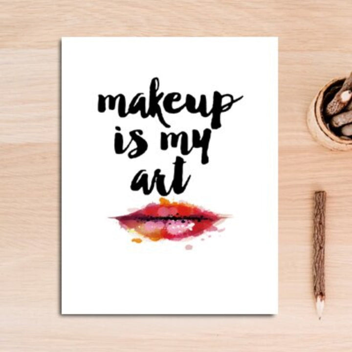 Fashion Makeup Girl Decorative - Canvas Wall Art Painting