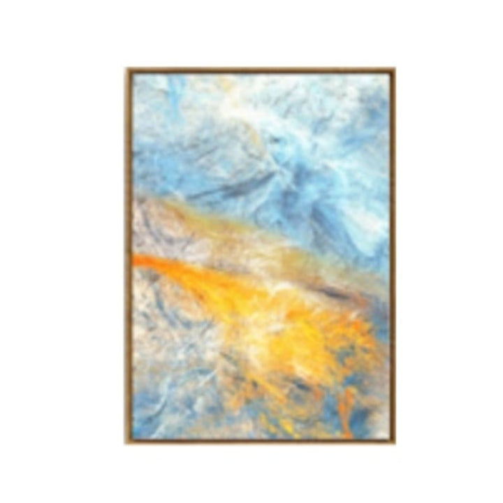 Watercolor Blue Yellow - Canvas Wall Art Painting
