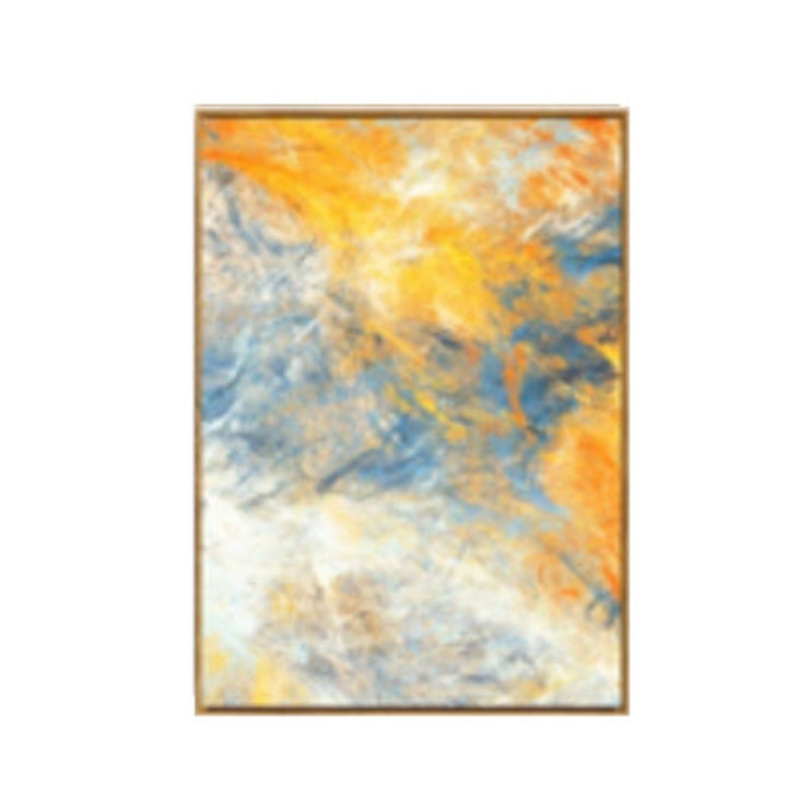 Watercolor Blue Yellow - Canvas Wall Art Painting