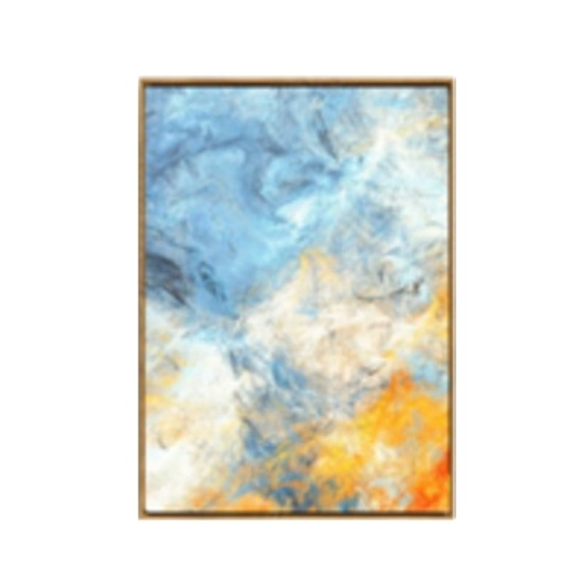 Watercolor Blue Yellow - Canvas Wall Art Painting