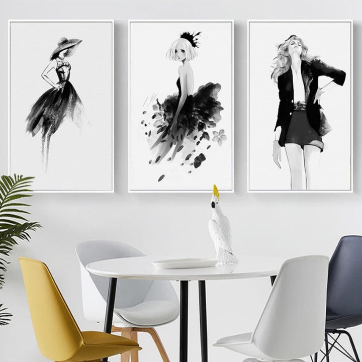 Girls Clothing Poster - Canvas Wall Art Painting
