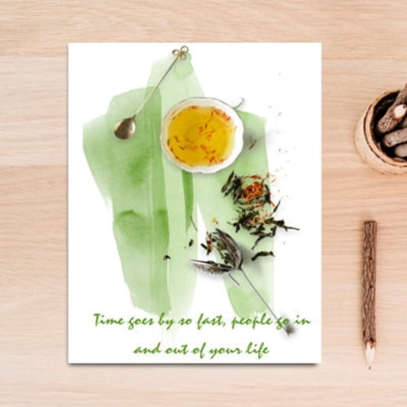 Inspirational Life Quotes Fruit Tea - Canvas Wall Art Painting