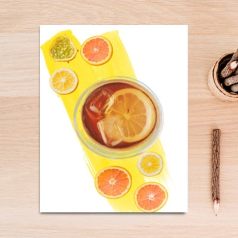 Inspirational Life Quotes Fruit Tea - Canvas Wall Art Painting