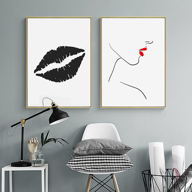 Makeup Lips  - Canvas Wall Art Painting