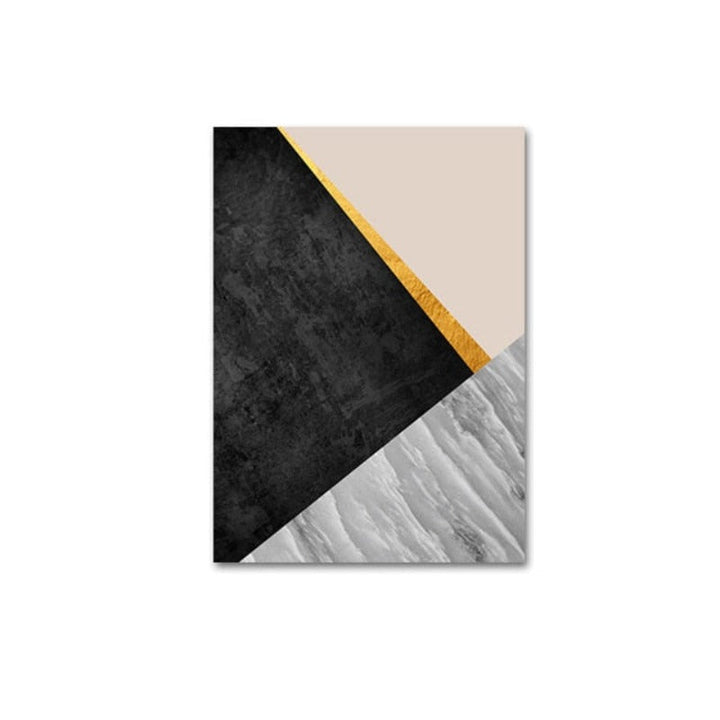 Geometric Fashion Triangles - Canvas Wall Art Painting