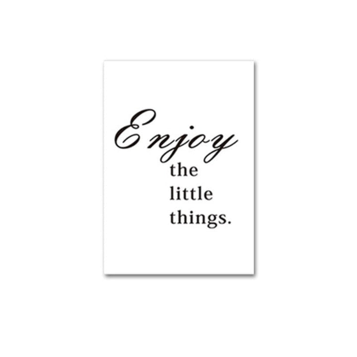 Minimalist Enjoy Little Things Life Quote Live Letters Wall Art Prints