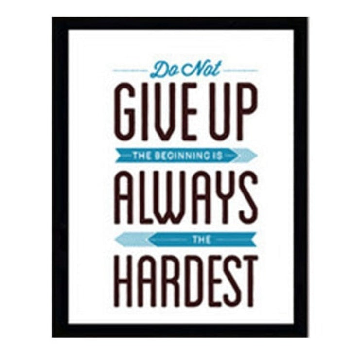 Minimalist Black And White Inspiring Letters - Canvas Wall Art Painting