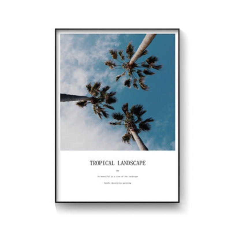 Travel Life Posters Coconut Tree Prints Tropical Seascape - Canvas Wall Art Painting