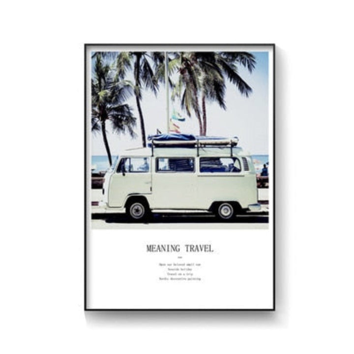 Travel Life Posters Coconut Tree Prints Tropical Seascape - Canvas Wall Art Painting