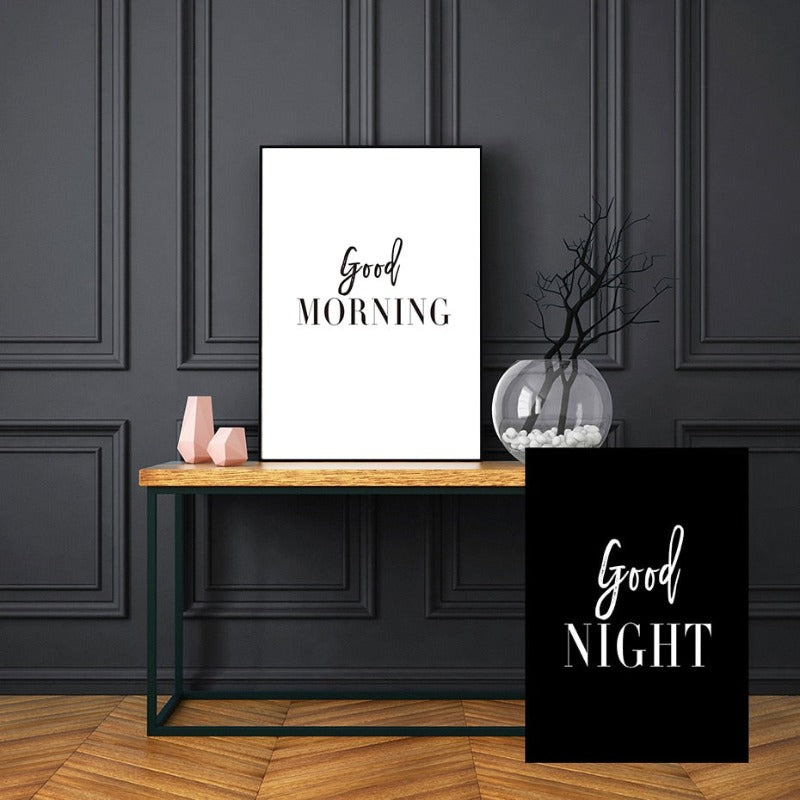 Good Morning Good Night - Canvas Wall Art Painting