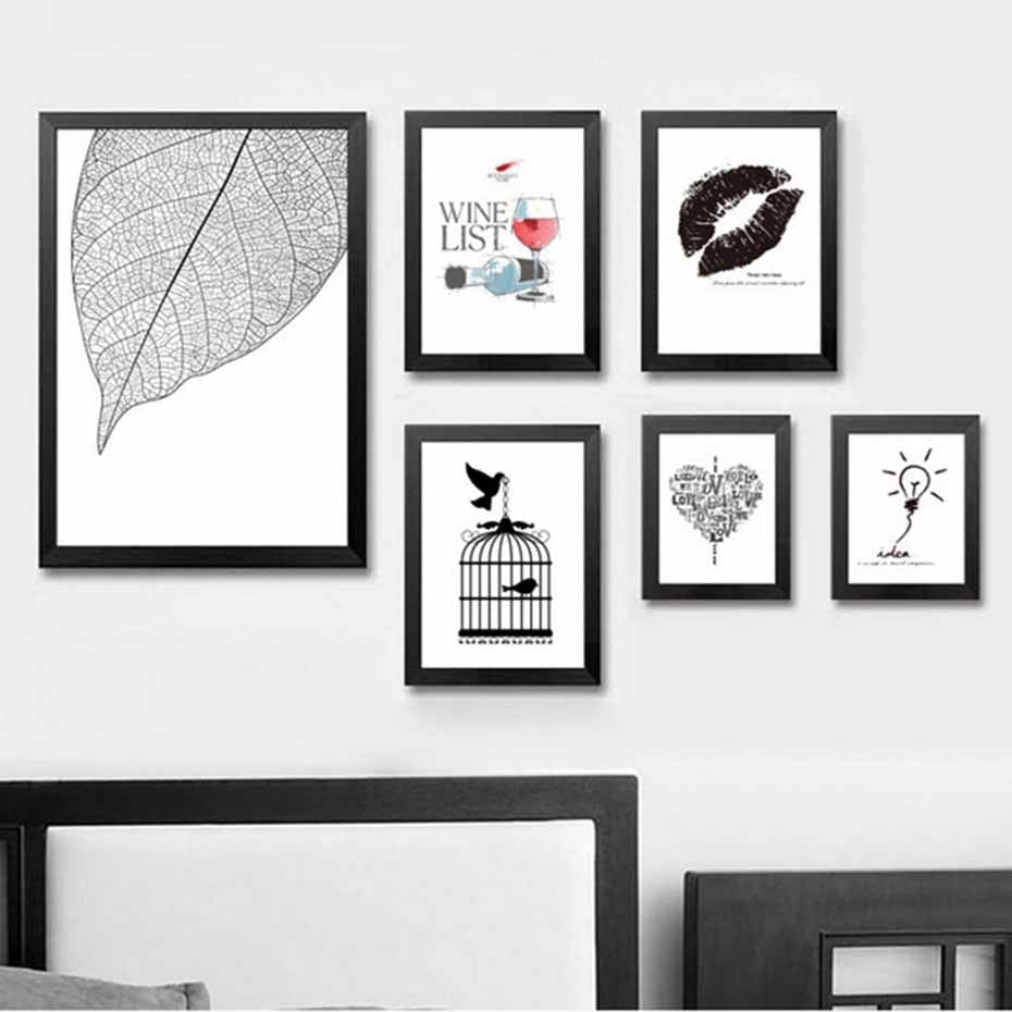 Love Heart Wine Prints Kitchen Posters - Canvas Wall Art Painting
