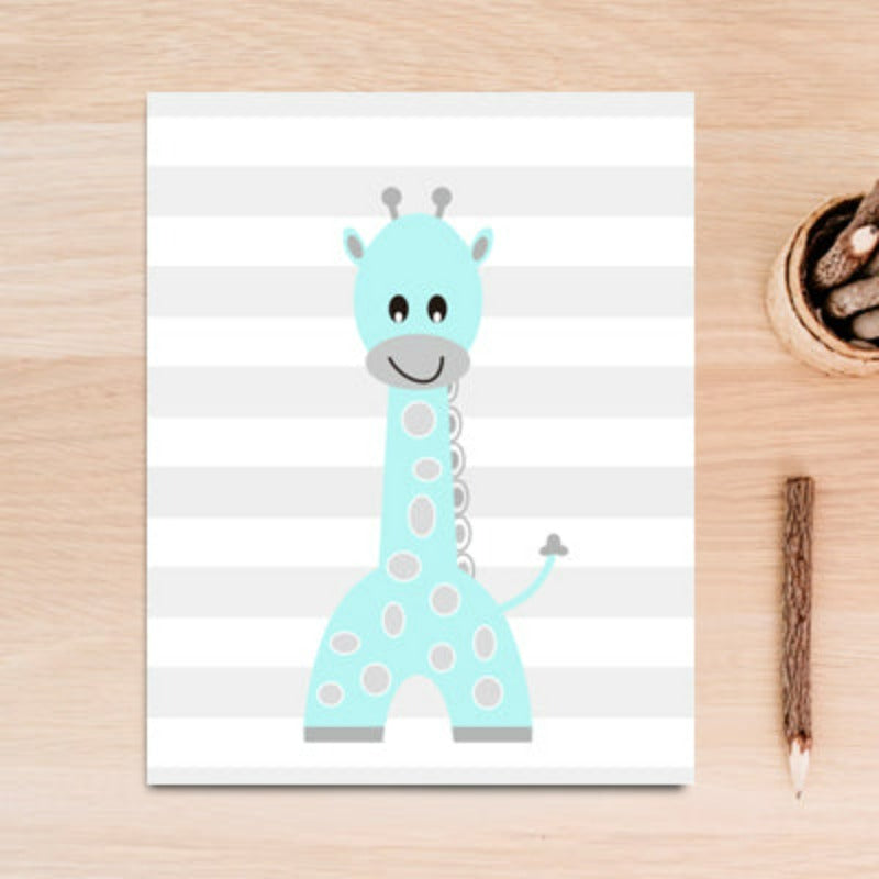 Cute Cartoon Animals - Canvas Wall Art Painting