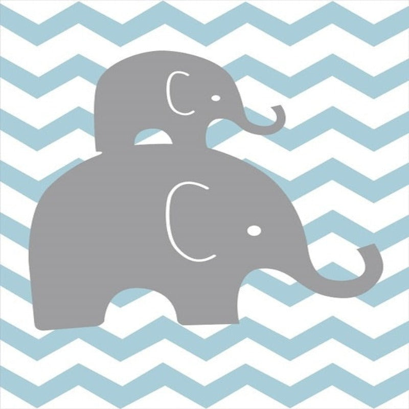 Sweet Elephants - Canvas Wall Art Painting
