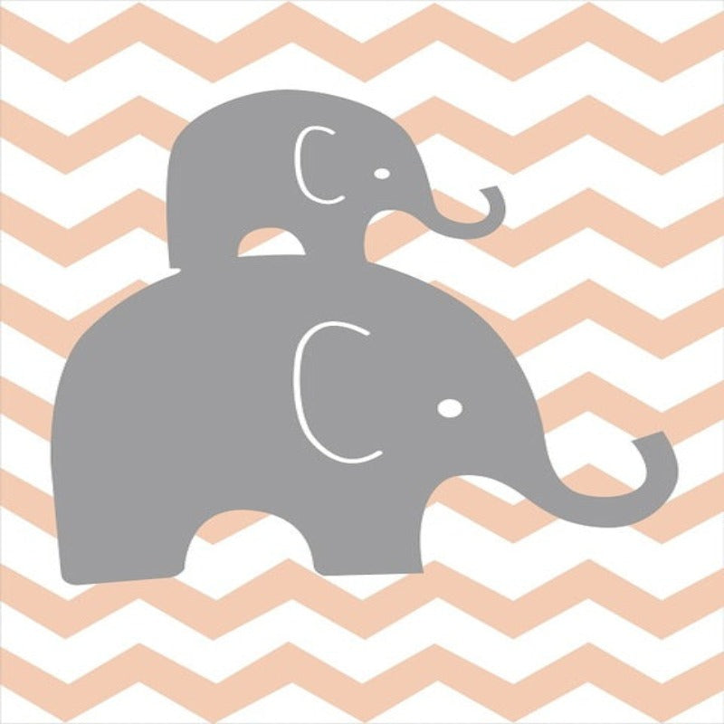 Sweet Elephants - Canvas Wall Art Painting
