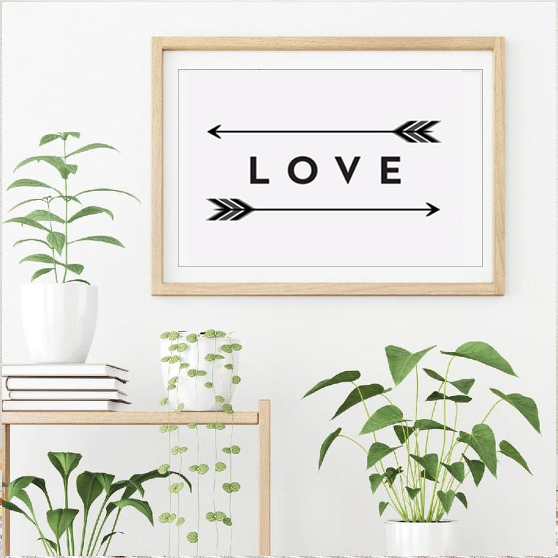 Love Arrow Print - Canvas Wall Art Painting