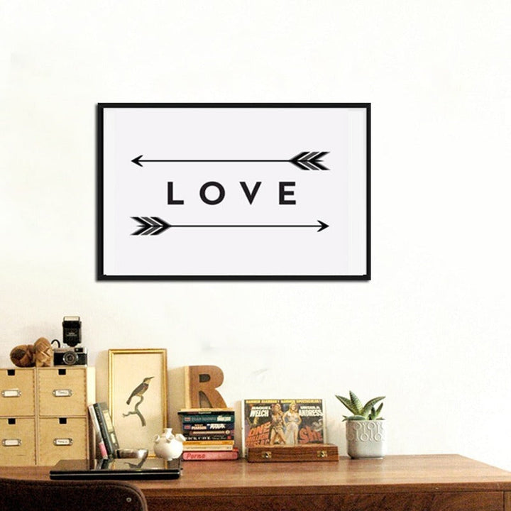 Love Arrow Print - Canvas Wall Art Painting