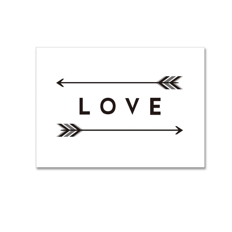 Love Arrow Print - Canvas Wall Art Painting