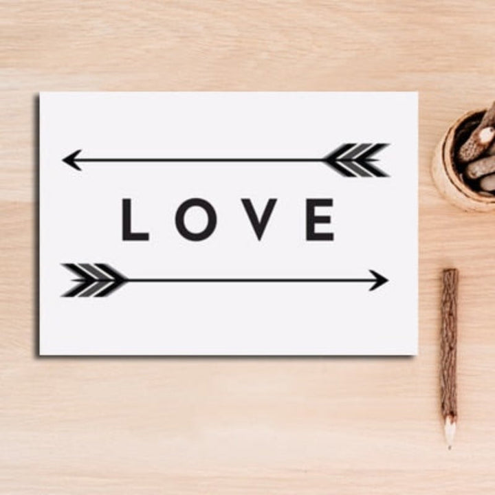 Love Arrow Print - Canvas Wall Art Painting