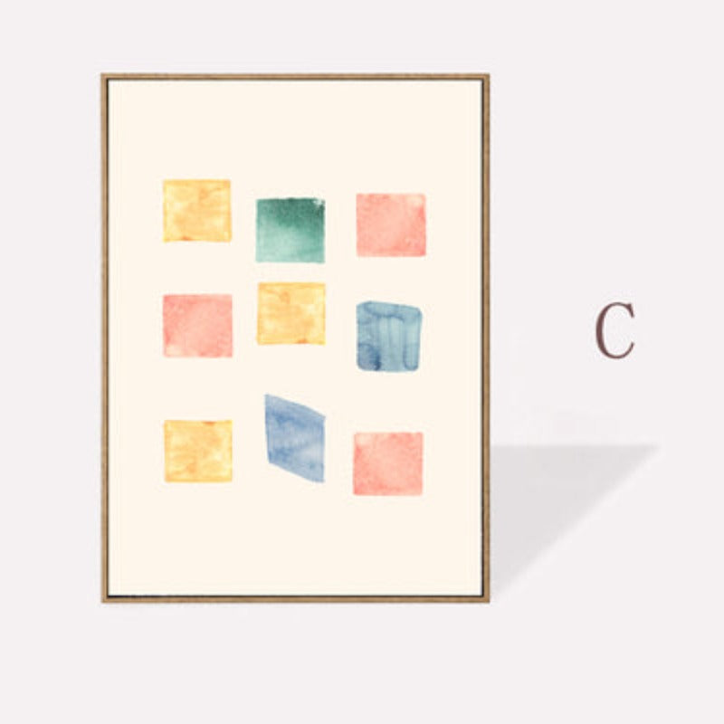 Geometric Watercolor Prints Posters - Canvas Wall Art Painting