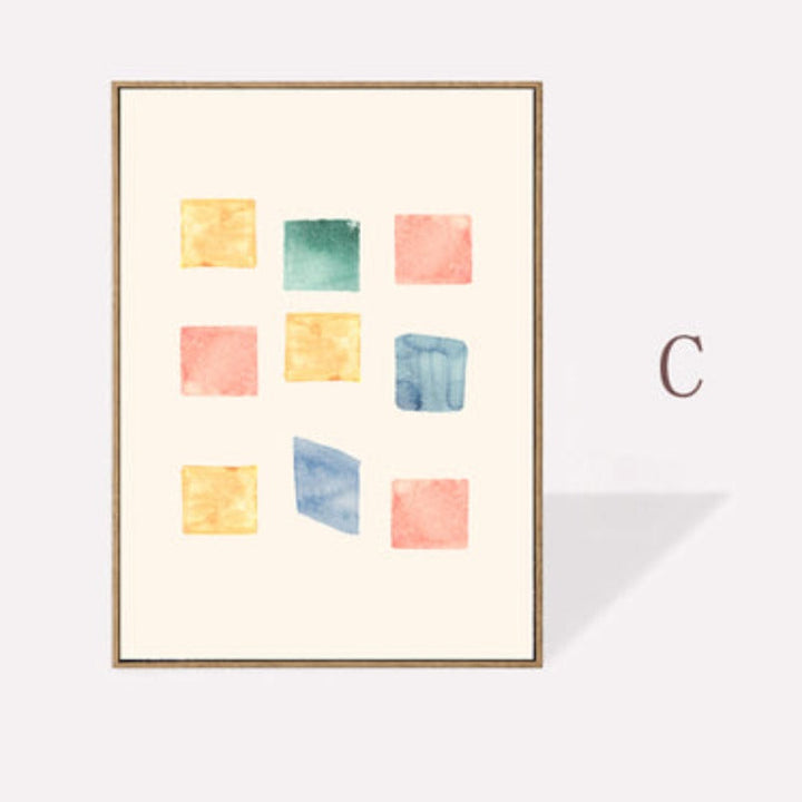 Geometric Watercolor Prints Posters - Canvas Wall Art Painting