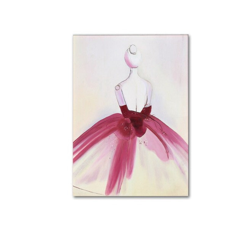 Watercolor Beautiful Dress - Canvas Wall Art Painting