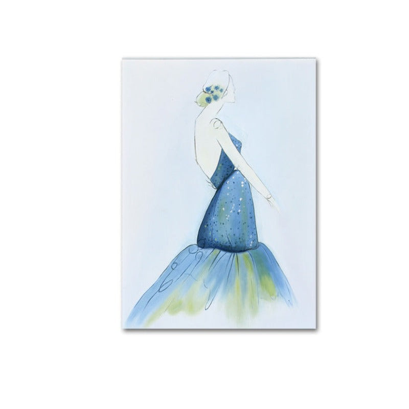 Watercolor Beautiful Dress - Canvas Wall Art Painting
