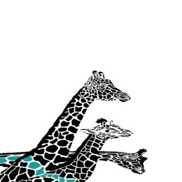 Minimalist Animals Giraffe Tie Nordic Poster - Canvas Wall Art Painting