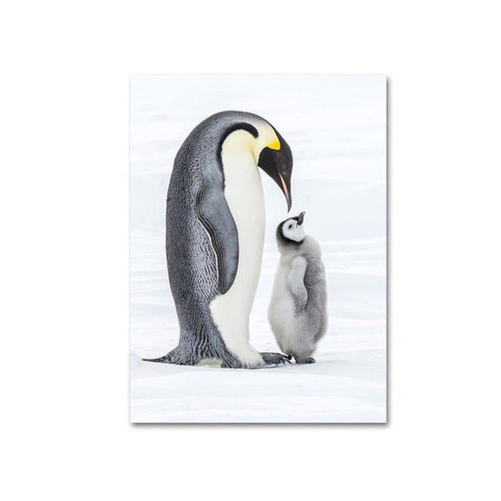Warm Penguin Family - Canvas Wall Art Painting