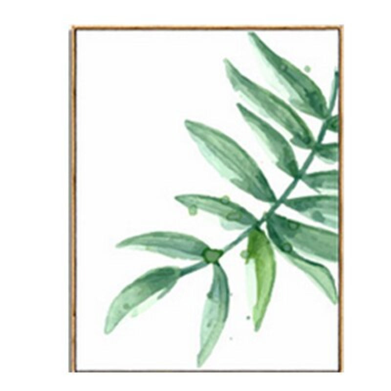 Tropical Green Leaves Plants - Canvas Wall Art Painting