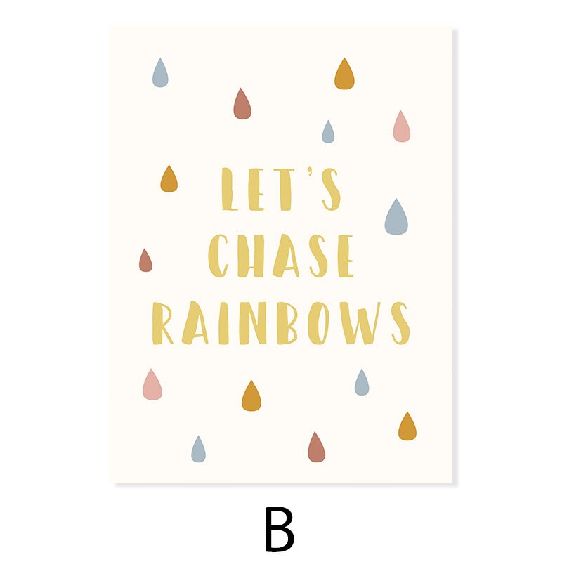 Let's Chase Rainbows Kids - Canvas Wall Art Print