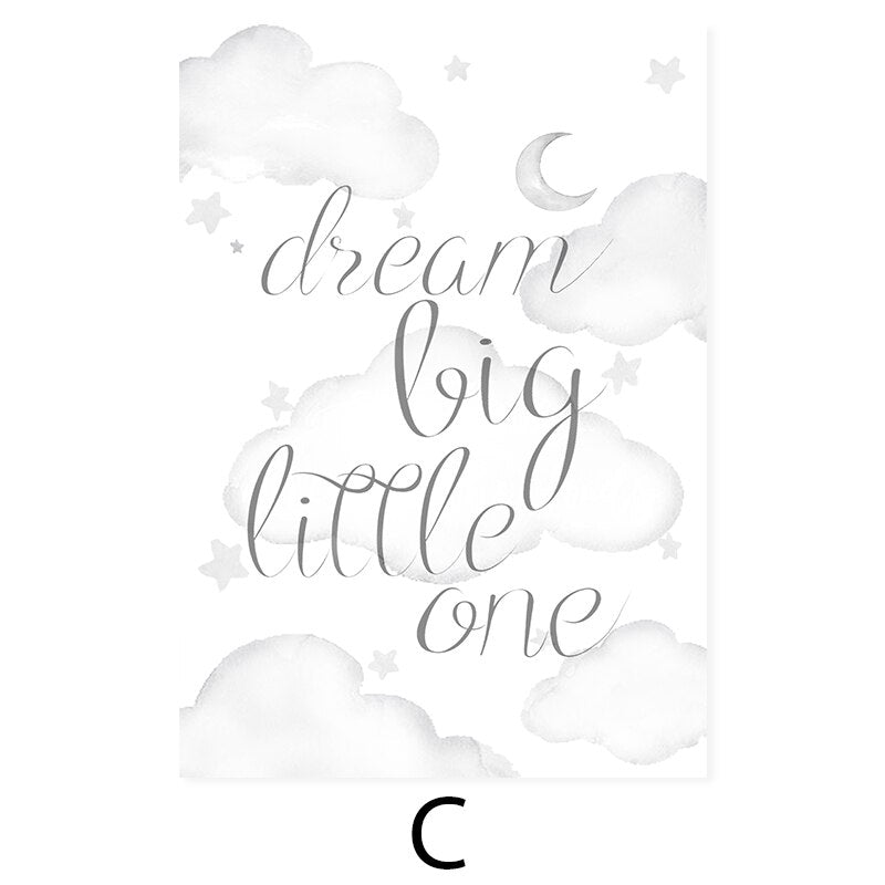 Cute Cartoon African Animals Nursery - Canvas Wall Art Print
